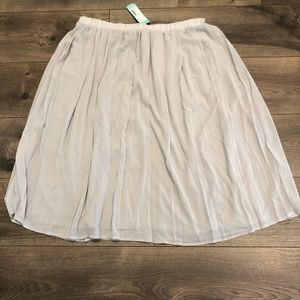 NWT Grey Chiffon Skirt